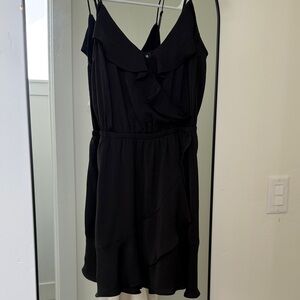 Express Black Mini Dress with Ruffles